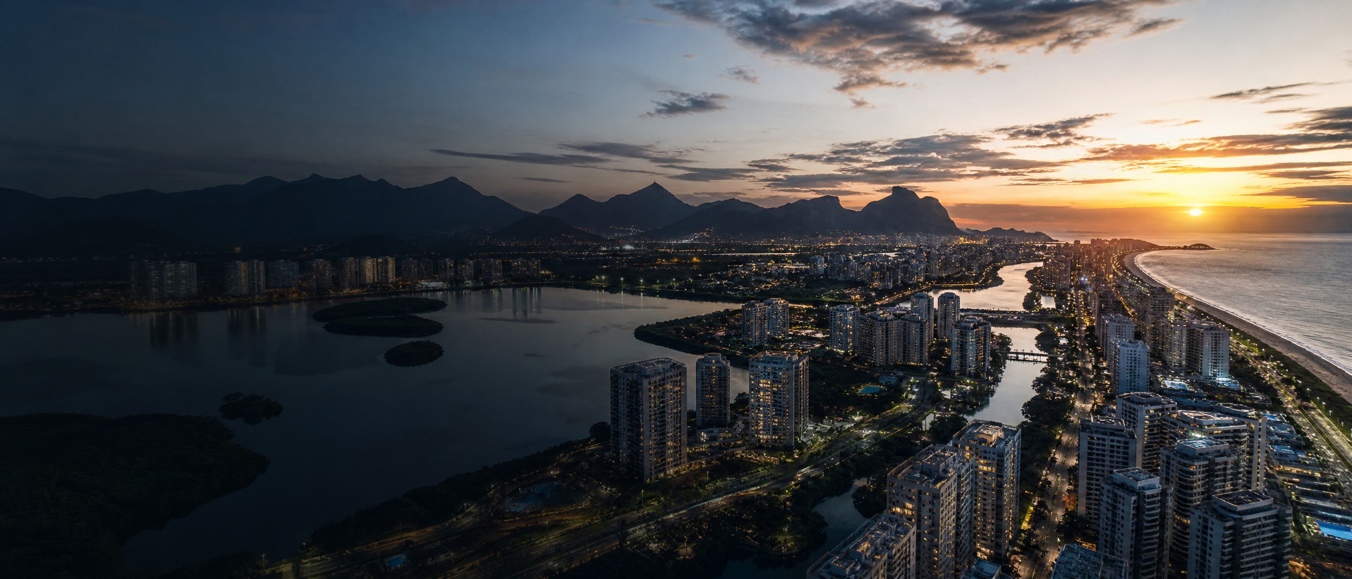 Vista aérea profissional do Rio de Janeiro